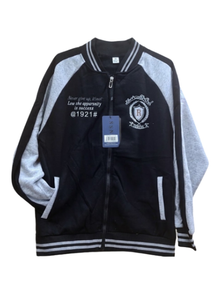 Campera Universitaria de Algodón para Hombre sin Capucha